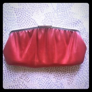 Vintage fire engine red clutch
